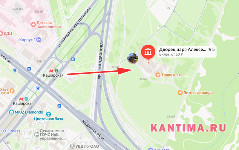 Как добраться до дворца Алексея Михайловича в Коломенском
