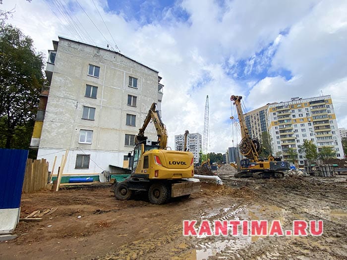 Строительство метро Луганская на Кавказском бульваре
